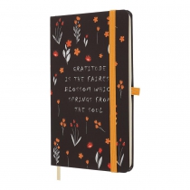 Книжка записна PIANTE, на гумці, 136х207мм, 96 арк., кліт., офсет крем., тв.лам.обкл., коричнева Buromax BM.255109-25