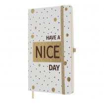 Книжка записная POSITIVO, на резинке, 136х207мм, 96 л., клит., офсет крем., тв.лам.обкл., белая Buromax BM.255110-12