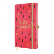 Книжка записна TRENDY, на гумці, 136х207мм, 96 арк., кліт., офсет крем., тв.лам.обкл., малинова Buromax BM.255111-29