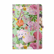 Книжка записна TROPICAL, на гумці, 136х207мм, 96 арк., кліт., офсет крем., тв.лам.обкл., бірюзова Buromax BM.255112-06