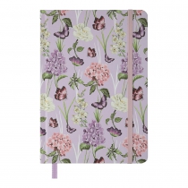 Книга записная GENTLE, на резинке, А5, 96 л., клетка, офсет крем., тв.лам.обл., лавандовая Buromax BM.255113-39