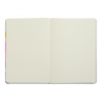 Книжка записна ABSTRACT, на гумці, А5, 96 арк., клітинка, офсет крем., тв.лам.обл., синя Buromax BM.255115-02