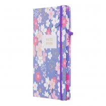 Книжка записная BLOSSOM, на резинке, А5, 80 л., клетка., офсет крем., тв.лам.обл., фиолетовая Buromax BM.255122-07
