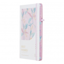 Книжка записная ESSENCE, на резинке, А5, 80 л., клетка., офсет крем., тв.лам.обл., белая Buromax BM.255124-12