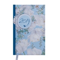 Ежедневник датированный 2019 ESTILO, A6, 336 стр., голубой Buromax