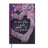 Ежедневник датированный 2019 ROMANTIC, A6, 336 стр., серый Buromax