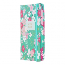Книжка записная BLOSSOM, на резинке, А6, 80 л., ячейка, офсет крем., тв.лам.обл., голубая Buromax BM.256102-14