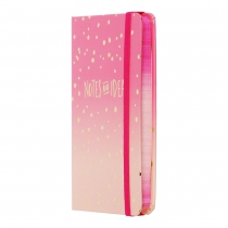 Книжка записная GRADIENT, на резинке, А6, 80 л., клетка., офсет крем., тв.лам.обл., розовый Buromax BM.256103-10