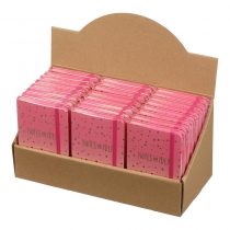 Книжка записная GRADIENT, на резинке, А6, 80 л., клетка., офсет крем., тв.лам.обл., розовый Buromax BM.256103-10