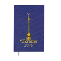 Ежедневник датированный 2019 UKRAINE, A6, 336 стр., синий Buromax