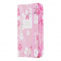 Книжка записна BLOSSOM, на гумці, А7, 80 арк., клітинка., офсет крем., тв.лам.обл., рожева Buromax BM.257102-10