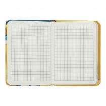 Книжка записная GRADIENT, на резинке, А7, 80 л., клетка., офсет крем., тв.лам.обл., синяя Buromax BM.257104-02