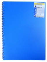 Книжка для записів на пружині CLASSIC А6, 80 арк, кліт., синій, пласт.обкл. Buromax BM.2589-002