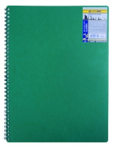 Книжка для записів на пружині CLASSIC А6, 80 арк, кліт., зелений, пласт.обкл. Buromax BM.2589-004