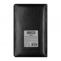 Щотижневик датований 2026 BRAVO, A5, чорний, штуч. шкіра/поролон Buromax BM.2706-01