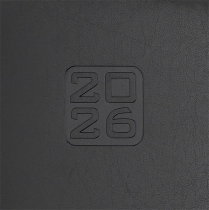 Щотижневик датований 2026 BRAVO, A5, чорний, штуч. шкіра/поролон Buromax BM.2706-01