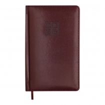 Щотижневик датований 2026 BRAVO, A5, коричневий, штуч. шкіра/поролон Buromax BM.2706-25