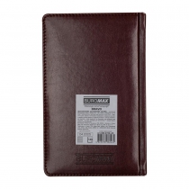 Щотижневик датований 2026 BRAVO, A5, коричневий, штуч. шкіра/поролон Buromax BM.2706-25