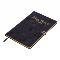 Щотижневик датований 2026 VELOUR, A5, чорний, штуч. шкіра Buromax BM.2710-01