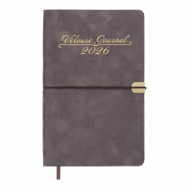 Щотижневик датований 2026 VELOUR, A5, сірий, штуч.шкіра Buromax BM.2710-09