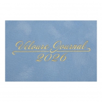 Щотижневик датований 2026 VELOUR, A5, блакитний, штуч.шкіра Buromax BM.2710-14