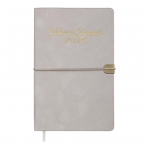 Щотижневик датований 2026 VELOUR, A5, світло-сірий, штуч.шкіра Buromax BM.2710-20