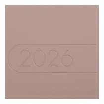 Щотижневик датований 2026 LIGHT MORANDI, A5, какао, штуч.шкіра Buromax BM.2712-40
