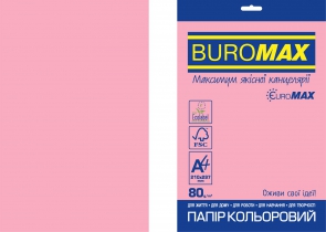 Папір кольоровий INTENSIVE, EUROMAX, рожевий, 20 арк., А4, 80 г/м2 Buromax BM.2721320E-10