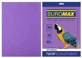 Бумага цветная А4, 80г/м2, INTENSIV, фиолетовый, 50л. Buromax BM.2721350-07