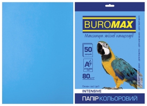 Папір кольоровий А4, 80г/м2, INTENSIV, св.-синій, 50л. Buromax BM.2721350-30