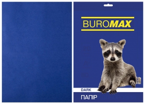 Папір кольоровий А4, 80г/м2, DARK тем.-синій, 20л. Buromax BM.2721420-02