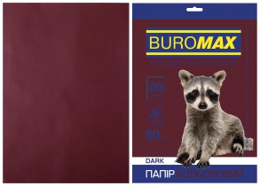 Папір кольоровий А4, 80г/м2, DARK коричневий, 20л. Buromax BM.2721420-25