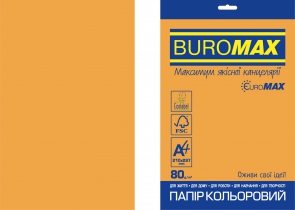 Папір кольоровий NEON, EUROMAX, помаранч., 20 арк., А4, 80 г/м2 Buromax BM.2721520E-11