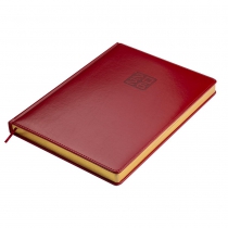 Щоденник датований 2026 BRAVO, A4, червоний, штуч. шкіра/поролон Buromax BM.2740-05