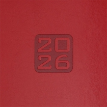 Щоденник датований 2026 BRAVO, A4, червоний, штуч. шкіра/поролон Buromax BM.2740-05