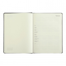 Дневник датированный 2024 DONNA, A4, черный, штуч. кожа/поролон Buromax BM.2742-01
