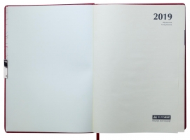 Ежедневник датированный 2019 DONNA, A4, 336 стр., красный Buromax