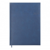 Дневник датированный 2024 ORION, A4, синий, штуч. кожа/поролон Buromax BM.2748-02