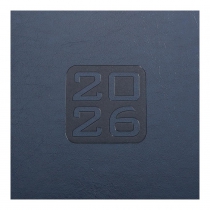 Щотижневик датований 2026 BRAVO, A4, синій, штуч. шкіра/поролон Buromax BM.2780-02