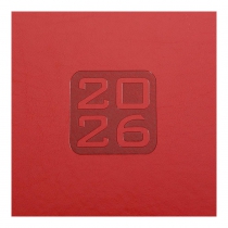 Щотижневик датований 2026 BRAVO, A4, червоний, штуч. шкіра/поролон Buromax BM.2780-05