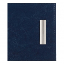 Щотижневик датований 2026 SALERNO, A4, синій, штуч. шкіра Buromax BM.2781-02