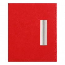 Щотижневик датований 2026 SALERNO, A4, червоний, штуч. шкіра Buromax BM.2781-05