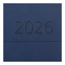 Щотижневик датований 2026 ORION, A4, синій, штуч. шкіра/поролон Buromax BM.2783-02
