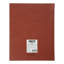 Еженедельник датированный 2026 ORION, A4, светло-коричневый, штуч. кожа/поролон Buromax BM.2783-18