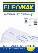 Етикетки з клейким шаром 12шт., 70х67,7мм (100 аркушів) Buromax BM.2828