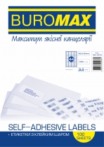 Этикетки с клейким слоем 44шт., 48,3х25,4мм (100 листов) Buromax BM.2855