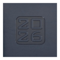 Еженедельник датирован 2026 карман. BRAVO, 85*153, синий, штуч. кожа/поролон Buromax BM.2893-02