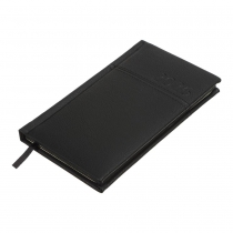 Еженедельник датирован 2026 карман. ORION, 85*153, черный, штуч. кожа/поролон Buromax BM.2895-01