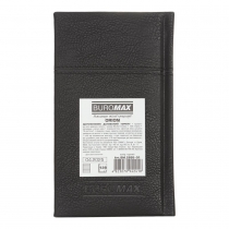 Еженедельник датирован 2026 карман. ORION, 85*153, черный, штуч. кожа/поролон Buromax BM.2895-01