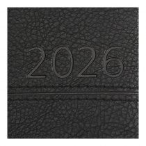 Еженедельник датирован 2026 карман. ORION, 85*153, черный, штуч. кожа/поролон Buromax BM.2895-01